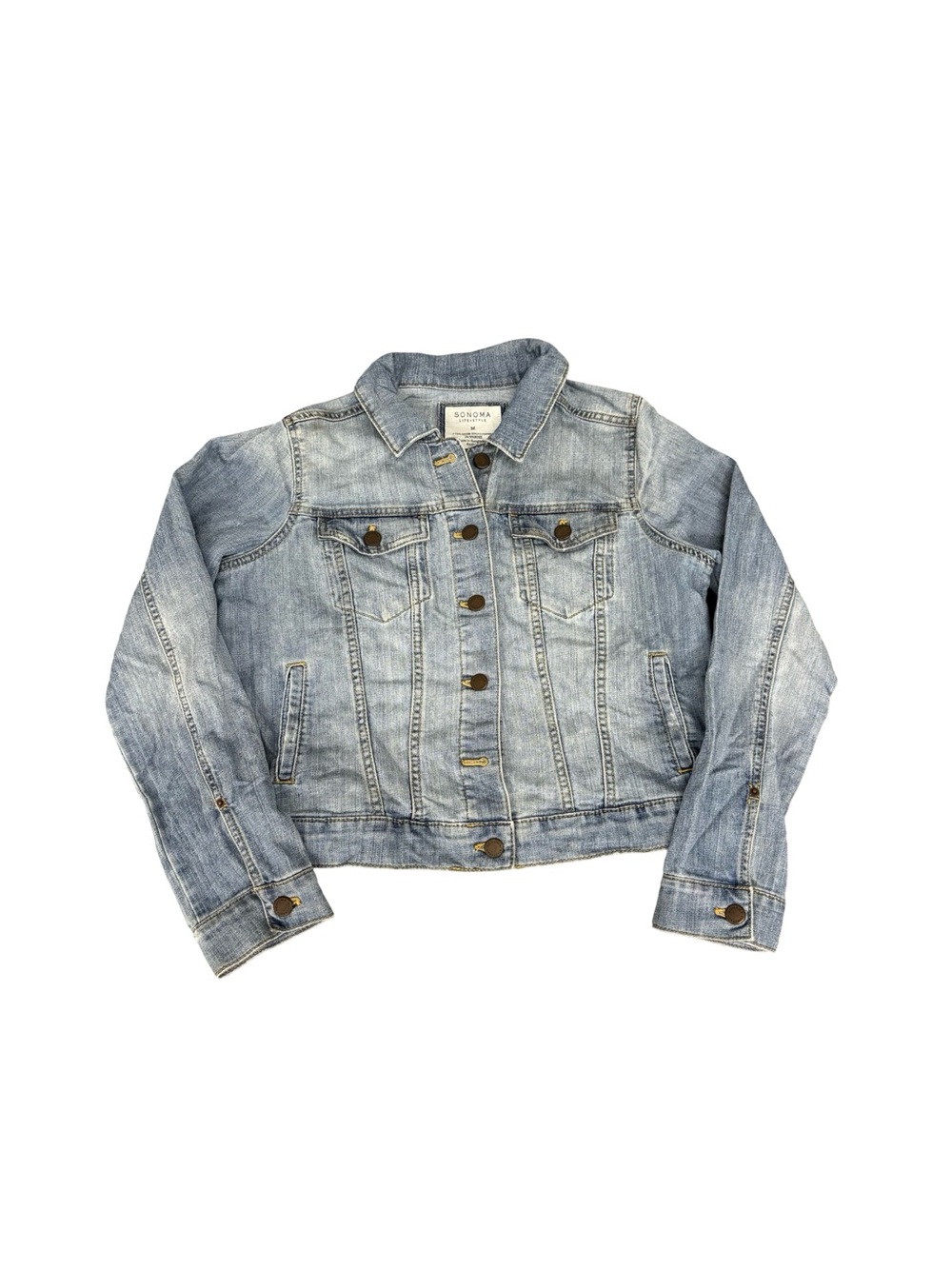 Sonoma blue denim jacket women’s boho mall core